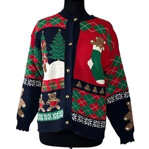 VINTAGE Sweater Loft New York Brand Christmas Sweater 100% Cotton Women's Size M